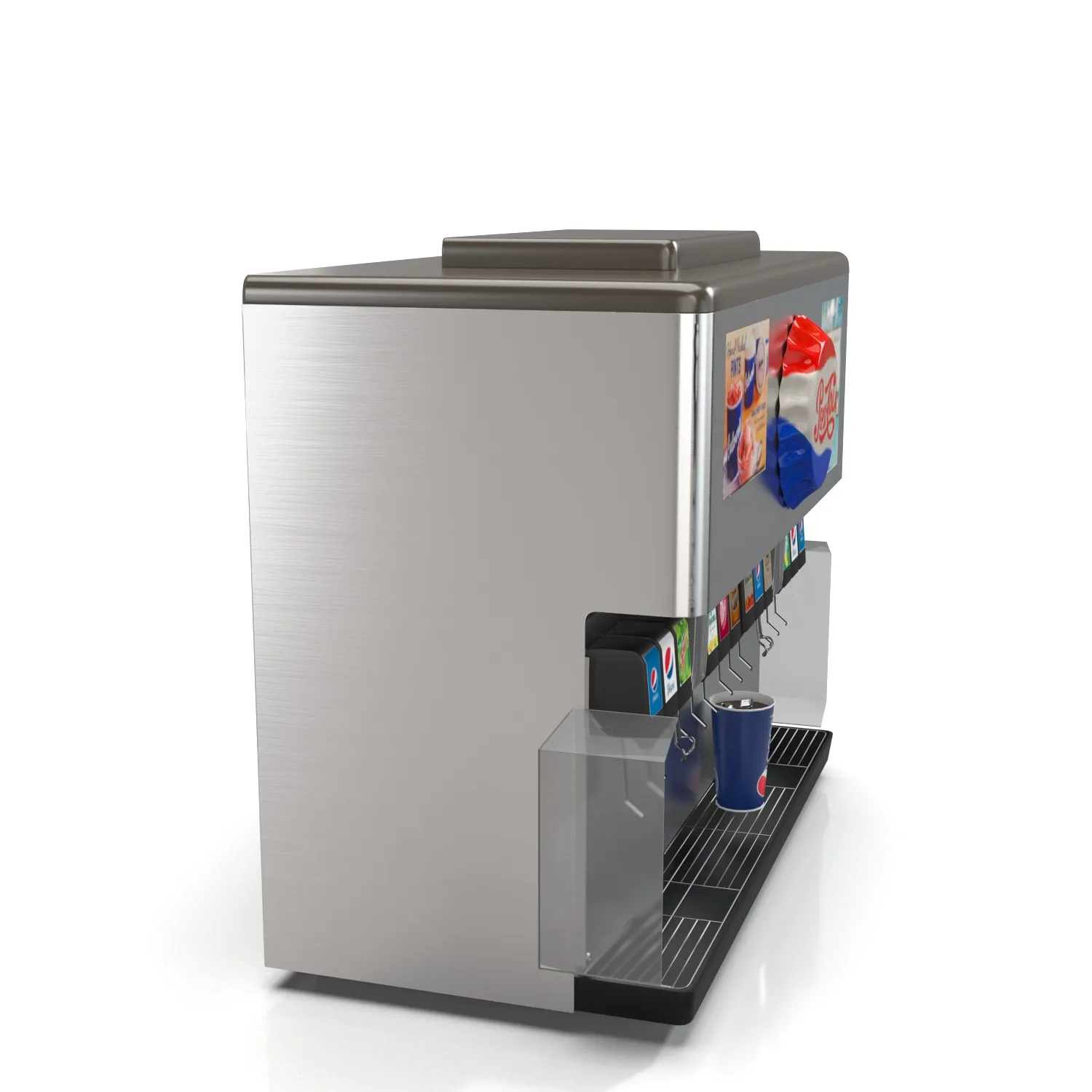 Pepsi Fountain Refresh 12 Beverages Dispenser 3D Model_03